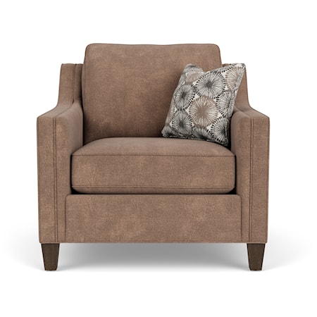 Transitional Accent Chair with Tapered Legs