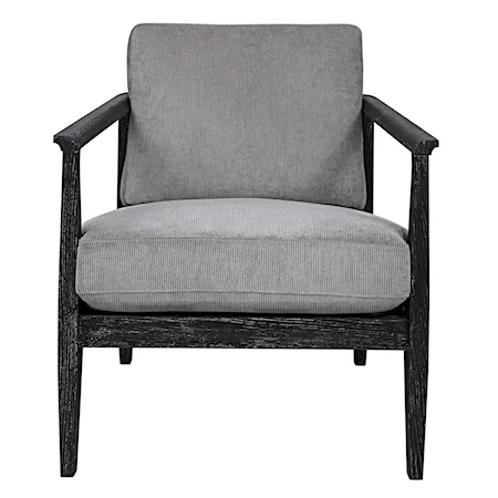 Contemporary Accent Chair with Upholstered Cushion