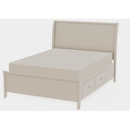 Adrienne Queen Upholstered Bed with Right Drawerside Storage