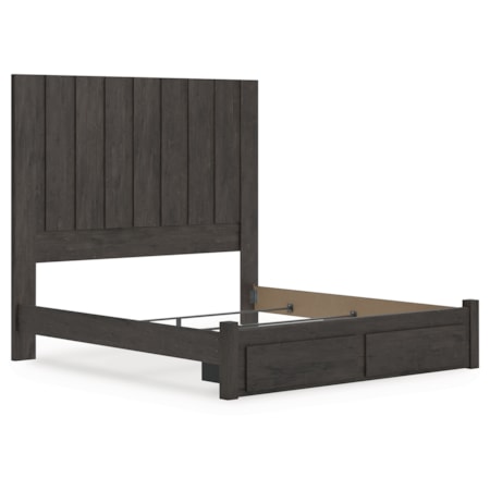 King Panel Storage Bed