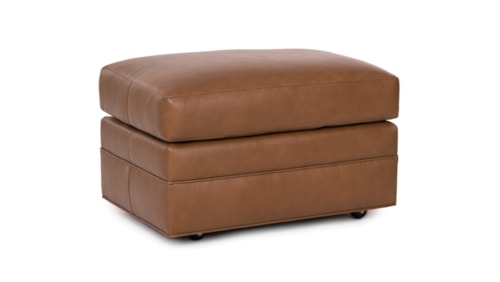 Transitional Ottoman With Casters