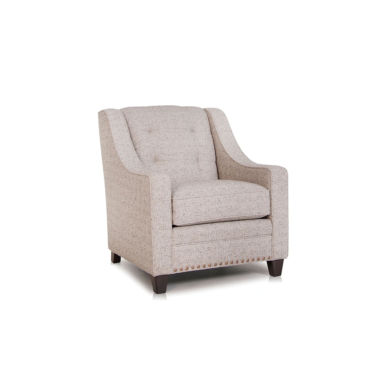 Smith Brothers 203 Stationary Chair with Tufting and Nailheads
