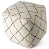 Steve Silver Lattice Handwoven Square Pouf