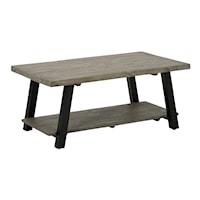 Casual Weathered Gray Coffee Table
