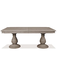 Transitional Double-Pedestal Dining Table