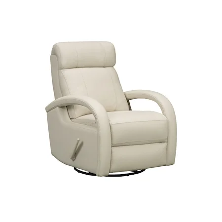 Casual Swivel Glider Recliner with Curved Arms