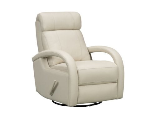 Casual Swivel Glider Recliner with Curved Arms