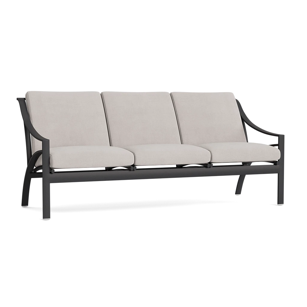 Cushioned Slope-Arm Sofa