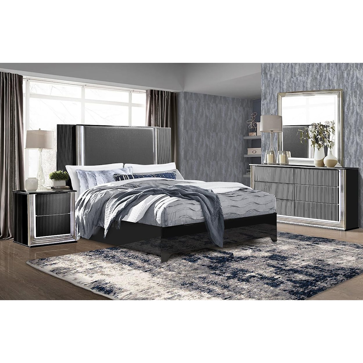 Global Furniture Aspen King Panel Bed