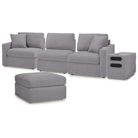 4-Piece Sectional And Ottoman