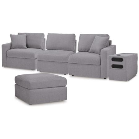 4-Piece Sectional And Ottoman