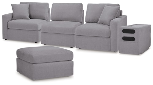 4-Piece Sectional And Ottoman