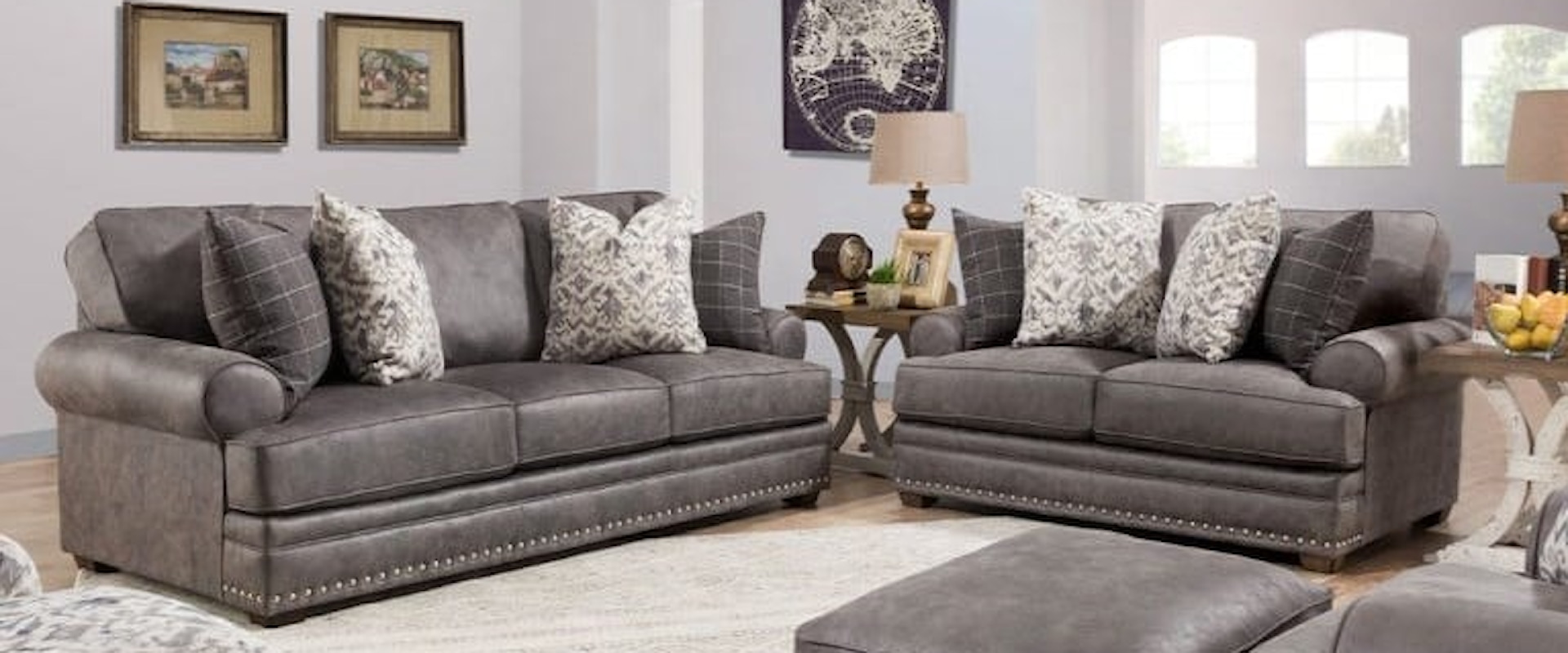 Transitional Stationary Living Room Group