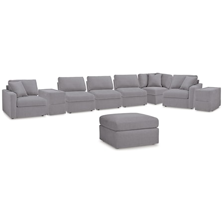 8-Piece Sectional And Ottoman