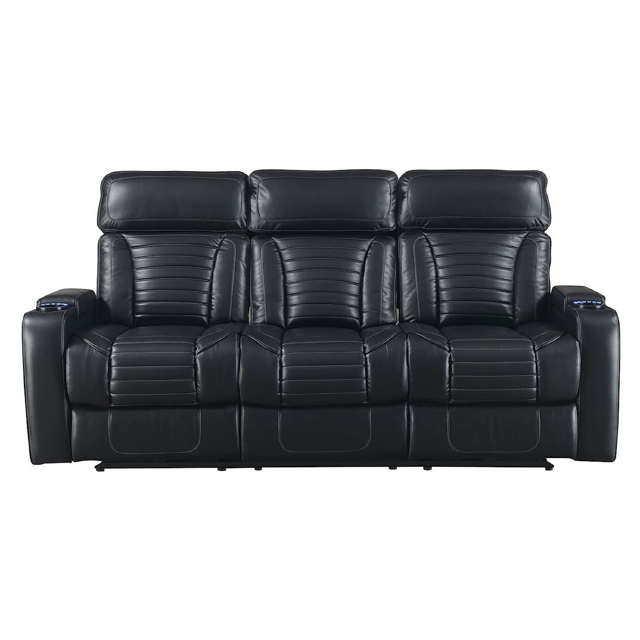 Prime Lavon Dual-Power Leatherette Reclining Sofa