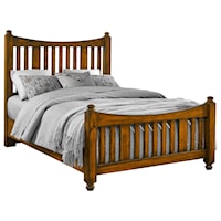 Traditional Queen Slat Poster Bed