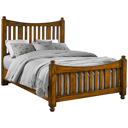Traditional King Slat Poster Bed