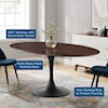 Modway Lippa 78" Oval Dining Table