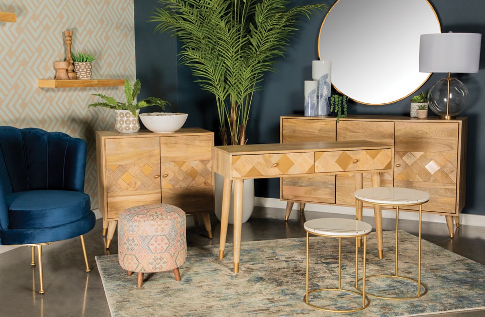 Alyssum 3-door Wood Accent Cabinet