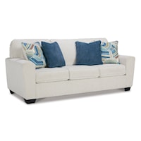 Contemporary Upholstered Sofa with Block Legs