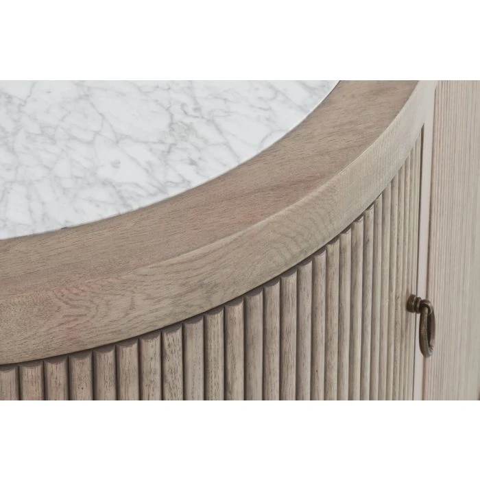 4-Door Credenza w/Carrara Stone Top