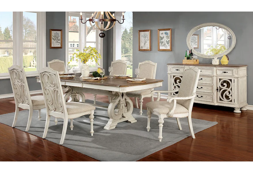 Arcadia 7-Piece Dining Set by Furniture of America at Dream Home Interiors