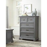 Transitional 5-Drawer Bedroom Chest with Soft-Close