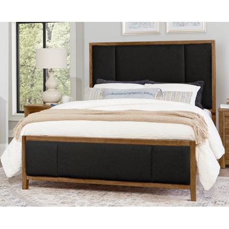 Queen Upholstered Panel Bed