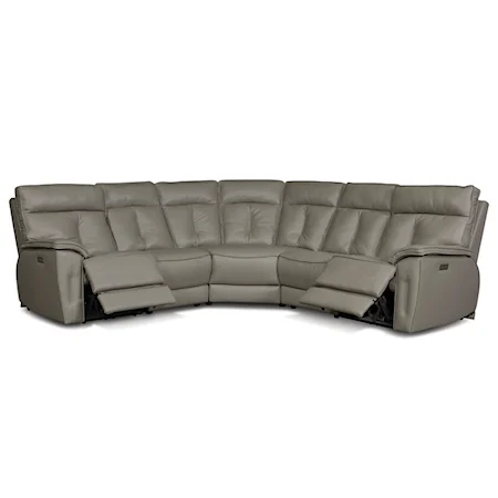 5-Piece Power Reclining Sectional with Power Headrests and Lumbar