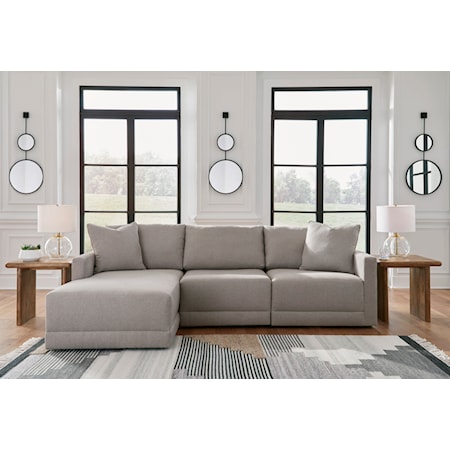 3-Piece Sectional with Chaise