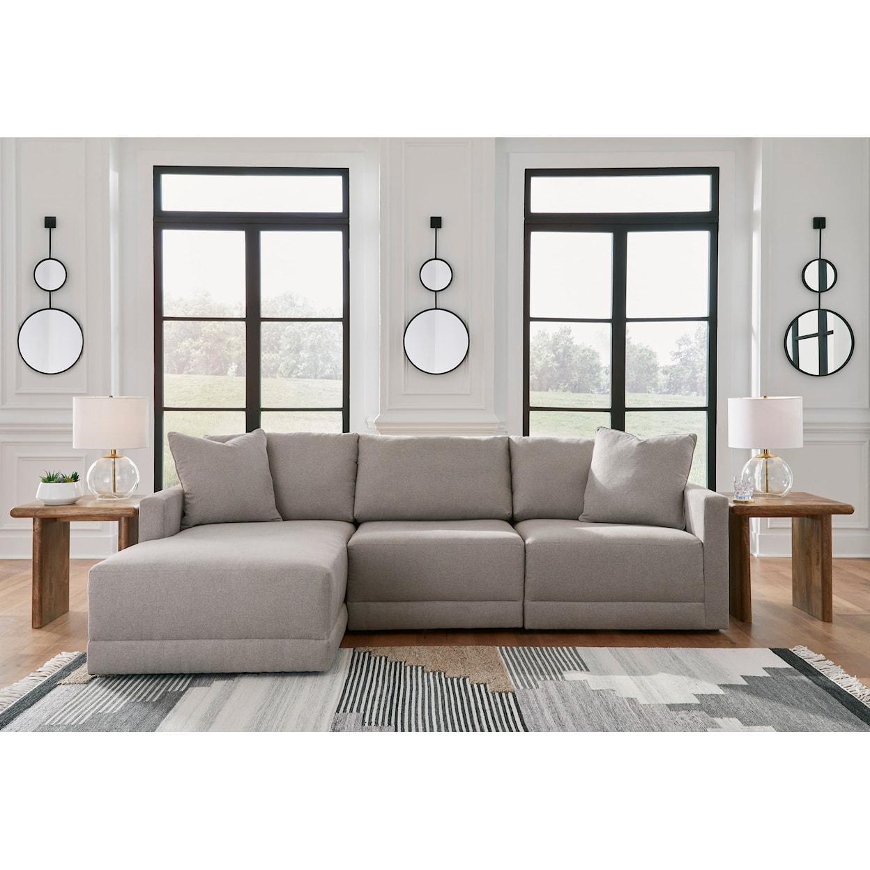 Benchcraft by Ashley Katany 3-Piece Sectional with Chaise