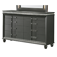 Adira Contemporary 8-Drawer Dresser with Jewelry Trays