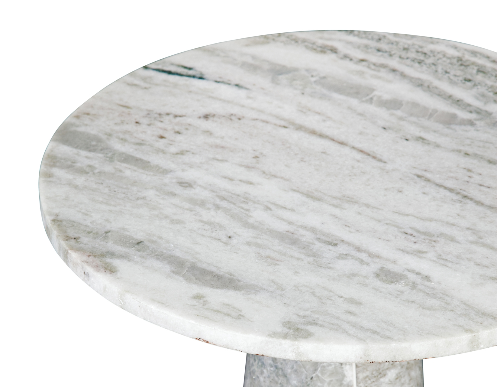 Steve Silver Joni Gray Marble Pedestal End Table