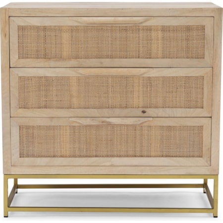 3-Drawer Rattan Cabinet