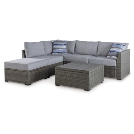 Loveseat Sectional/Ottoman/Table (Set Of 4)