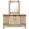 Magnussen Home Radcliffe Bedroom Dresser with Rectangular Mirror