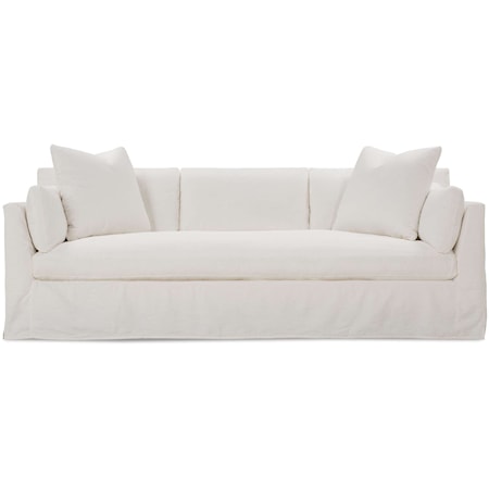 99&quot; Bench Cushion Sofa with Slipcover