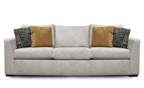 Transitional Sofa with Block Legs