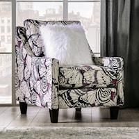 Transitional Chair with Feather Blend Pillows