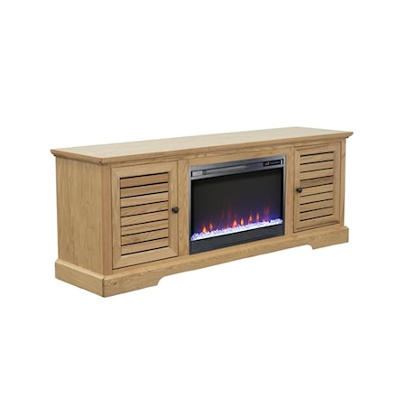 2-Door 67&quot; Fireplace TV Stand