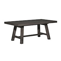Contemporary Trestle Table with 20" Removable Leaf