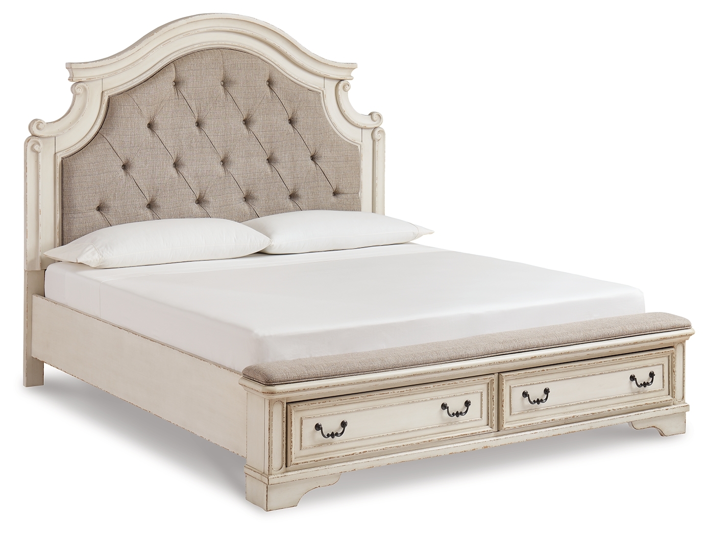 King Upholstered Storage Bed