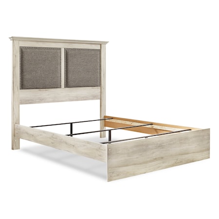 King Upholstered Panel Bed