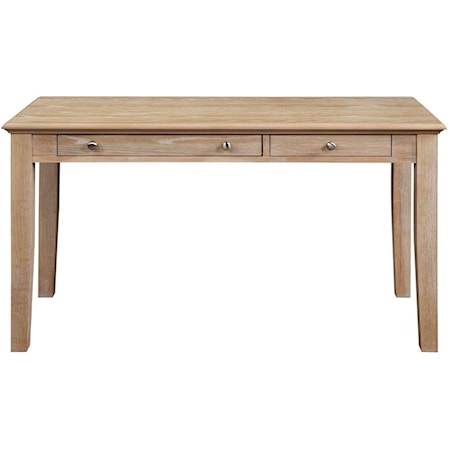 Contemporary 54" Table Desk with Drop-Front Keyboard Drawer