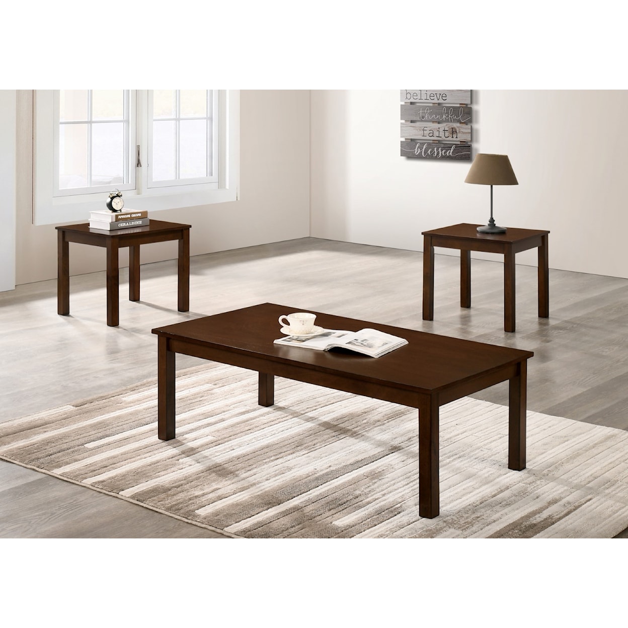 Furniture of America - FOA Cecily 3-Piece Occasional Table Set