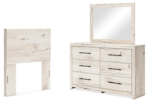 Twin Panel Headboard, Dresser And Mirror