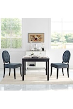 Modway Button Contemporary Upholstered Dining Side Chair with Button Tufting
