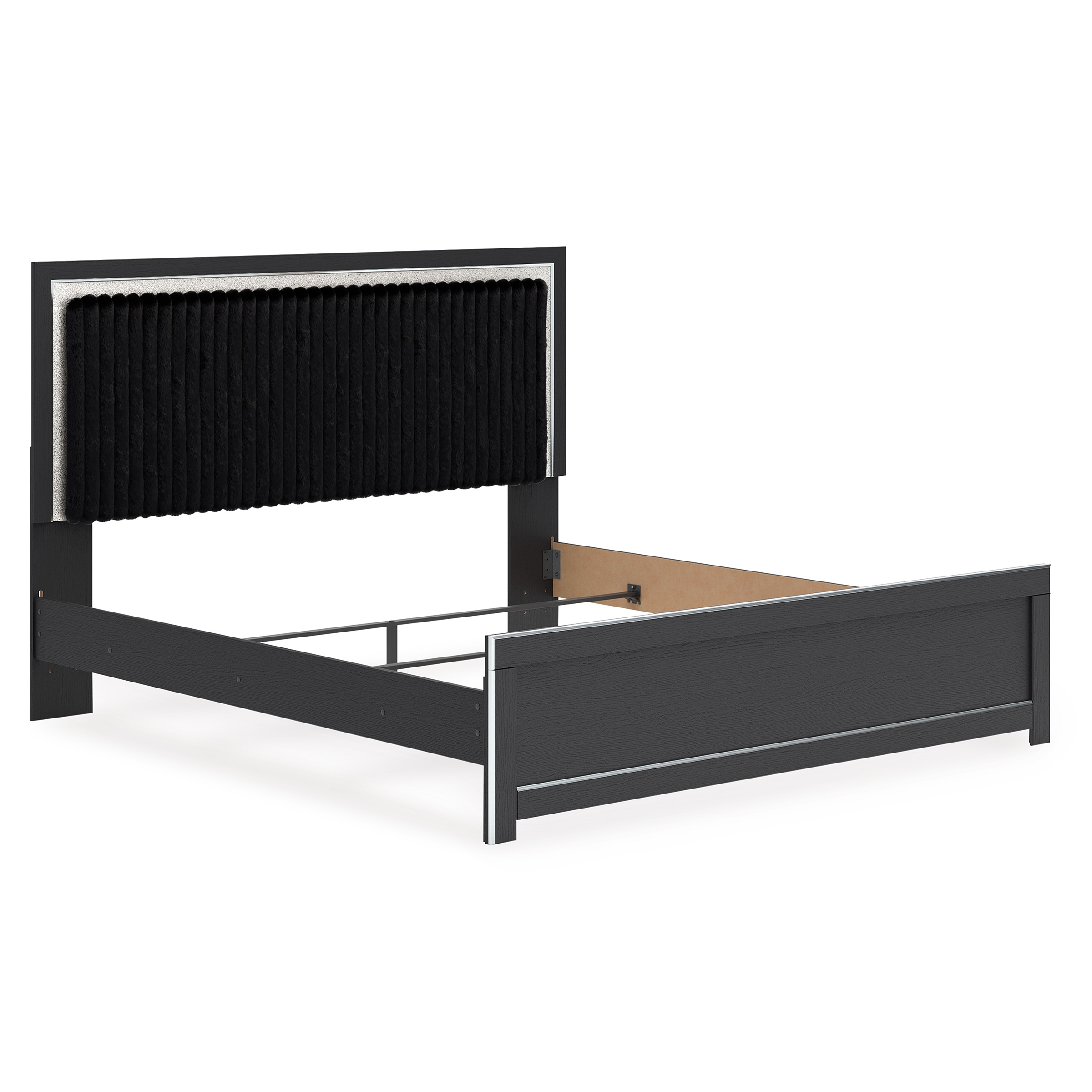 King Upholstered Panel Bed