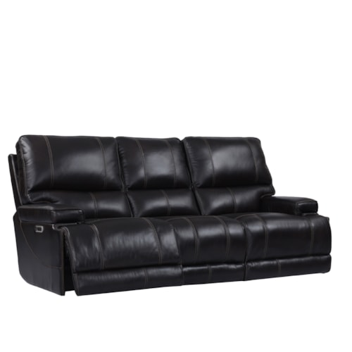 Casual Cordless Power Reclining Sofa with Power Headrests
