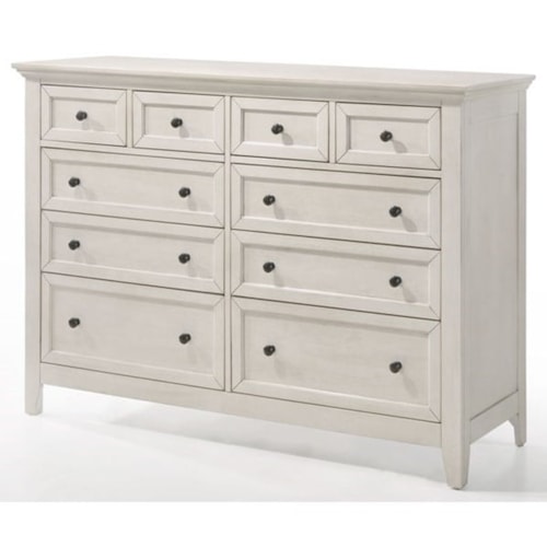 Transitional 10-Drawer Dresser